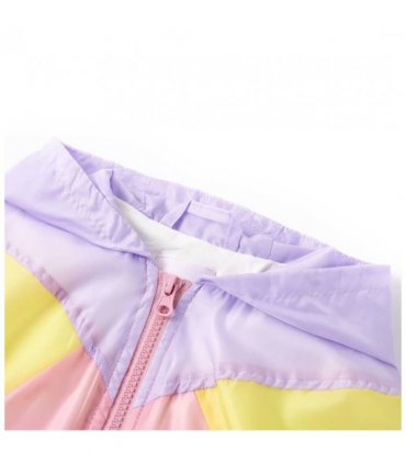 Kids' Hooded Jacket with Zip Multicolour 116 — Colour: pink, Size: 116 (5-6y)