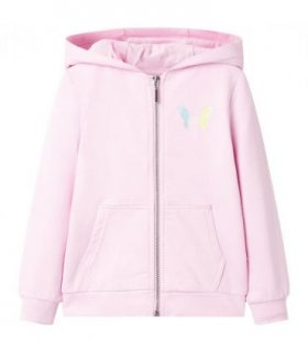 Kids' Hooded Sweatshirt Light Pink 116 — Size: 116 (5-6y)