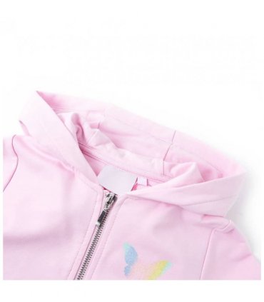 Kids' Hooded Sweatshirt Light Pink 116 — Size: 116 (5-6y)