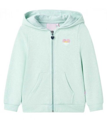 Kids' Hooded Sweatshirt with Zip Light Mint Mix 92 — Size: 92 (1.5-2y)