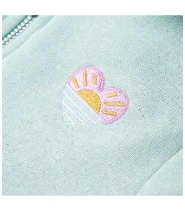 Kids' Hooded Sweatshirt with Zip Light Mint Mix 92 — Size: 92 (1.5-2y)