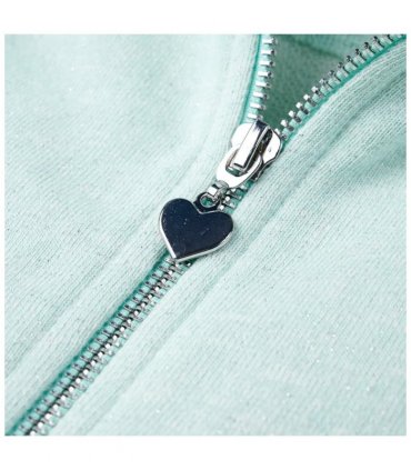 Kids' Hooded Sweatshirt with Zip Light Mint Mix 92 — Size: 92 (1.5-2y)