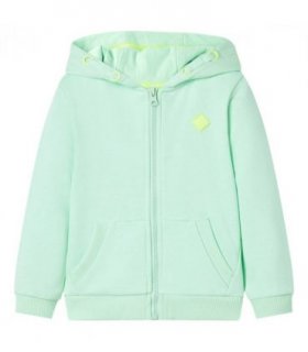 Kids' Hooded Sweatshirt with Zip Bright Green 116 — Size: 116 (5-6y)