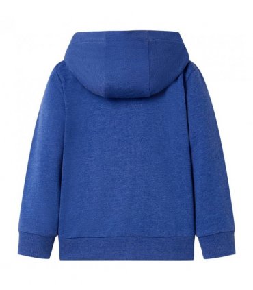 Kids' Hooded Sweatshirt with Zip Dark Blue Melange 104 — Size: 104 (3-4y)
