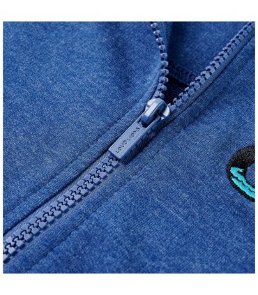Kids' Hooded Sweatshirt with Zip Dark Blue Melange 92 — Size: 92 (1.5-2y)