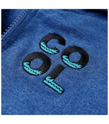 Kids' Hooded Sweatshirt with Zip Dark Blue Melange 92 — Size: 92 (1.5-2y)
