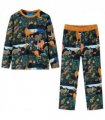 Kids' Pyjamas with Long Sleeves Dark Green 104 — Size: 104 (3-4y)