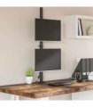 vidaXL Dual Monitor Stand Black Steel VESA 75/100 mm — Model: dual (without arm)