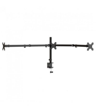 vidaXL Triple Monitor Stand Black Steel VESA 75/100 mm