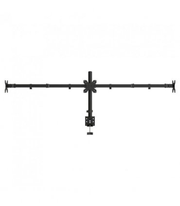 vidaXL Triple Monitor Stand Black Steel VESA 75/100 mm