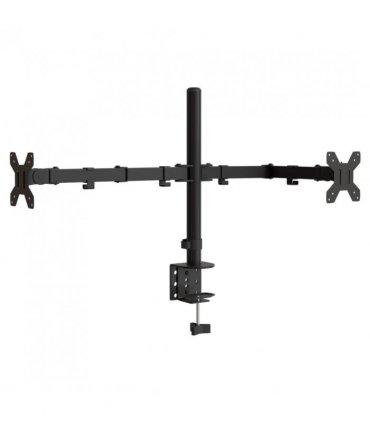 vidaXL Dual Monitor Stand Black Steel VESA 75/100 mm