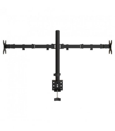 vidaXL Dual Monitor Stand Black Steel VESA 75/100 mm