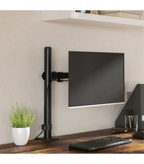 vidaXL Monitor Mount Black Steel VESA 75/100 mm — Model: single