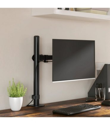 vidaXL Monitor Mount Black Steel VESA 75/100 mm — Model: single