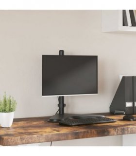 vidaXL Monitor Mount Black Steel VESA 75/100 mm — Model: single (without arm) — V0671971495