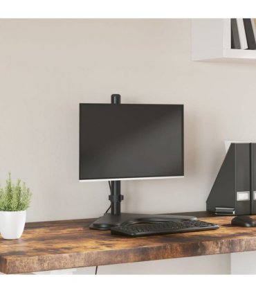 vidaXL Monitor Mount Black Steel VESA 75/100 mm — Model: single (without arm) — V0671971495