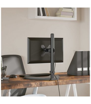 vidaXL Monitor Mount Black Steel VESA 75/100 mm — Model: single (without arm) — V0671971495