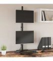 vidaXL Dual Monitor Stand Black Steel VESA 75/100 mm — Model: dual (without arm) — V0671971496
