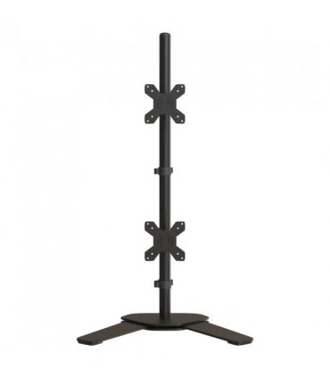 vidaXL Dual Monitor Stand Black Steel VESA 75/100 mm — Model: dual (without arm) — V0671971496