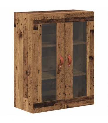 vidaXL Wall Cabinets 2 pcs Old Wood 69.5 x 34 x 90 cm Engineered Wood — Model: Leather