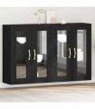 vidaXL Wall Cabinets 2 pcs Black Oak 69.5 x 34 x 90 cm Engineered Wood — Model: Leaf gold