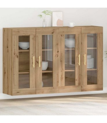 vidaXL Wall Cabinets 2 pcs Artisan Oak 69.5 x 34 x 90 cm — Model: Tube gold