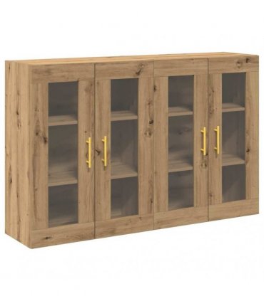 vidaXL Wall Cabinets 2 pcs Artisan Oak 69.5 x 34 x 90 cm — Model: Tube gold
