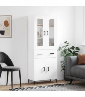 vidaXL Highboard White 69.5x34x180 cm Engineered Wood — Model: 2 doors 2 drawers — V0671971790