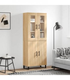 vidaXL Highboard Sonoma Oak 69.5x34x180 cm Engineered Wood — Model: 2 doors — V0671971943