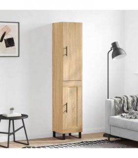 vidaXL Highboard Sonoma Oak 34.5x34x180 cm Engineered Wood — Model: 1 wood door