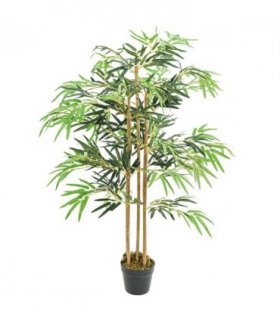 vidaXL Artificial Bamboo Tree 730 Leaves 120 cm Green — Size: 120 cm (round)
