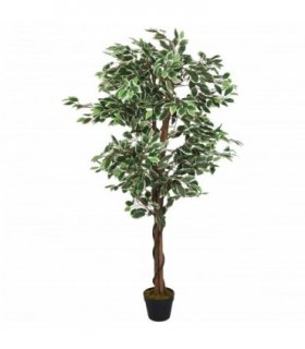 vidaXL Artificial Ficus Tree 378 Leaves 80 cm Green