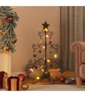 vidaXL Metal Christmas Tree for Decoration Black 90 cm