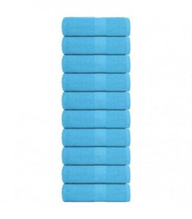 vidaXL Wash Towels "FROGN" 10 pcs Turquoise 30x30 cm 360 gsm — Size: 30 x 30 cm