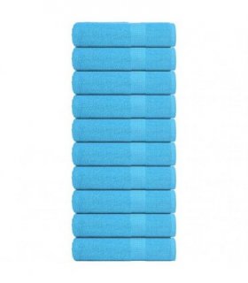 vidaXL Hand Towels "FROGN" 10 pcs Turquoise 50x100 cm 360 gsm — Size: 50 x 100 cm