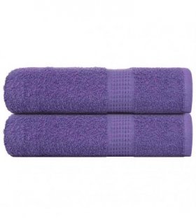 vidaXL Bath Towels "FROGN" 2 pcs Purple 100x150 cm 360 gsm — Size: 100 x 150 cm