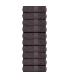 vidaXL Guest Towels "FROGN" 10 pcs Anthracite 30x50 cm 360 gsm — Size: 30 x 50 cm