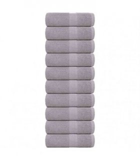vidaXL Wash Towels "FROGN" 10 pcs Grey 30x30 cm 360 gsm — Size: 30 x 30 cm