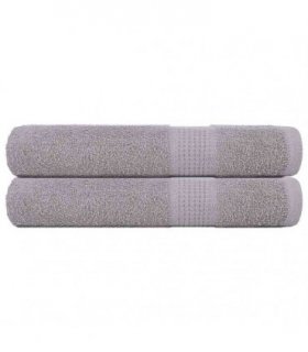 vidaXL Towels "FROGN" 2 pcs Grey 100x200 cm 360 gsm — Size: 100 x 200 cm