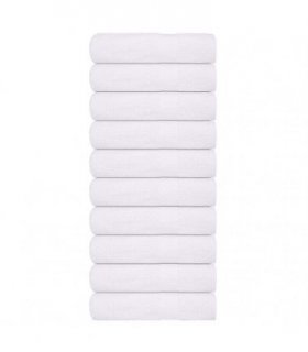 vidaXL Hand Towels "FROGN" 10 pcs White 50x100 cm 360 gsm — Size: 50 x 100 cm