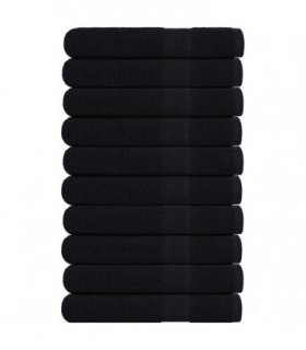 vidaXL Towels "FROGN" 10 pcs Black 100x200 cm 360 gsm — Size: 100 x 200 cm