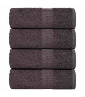vidaXL Guest Towels "FROGN" 4 pcs Anthracite 30x50 cm 360 gsm — Size: 30 x 50 cm
