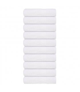 vidaXL Shower Towels "FROGN" 10 pcs White 70x140 cm 360 gsm — Size: 70 x 140 cm