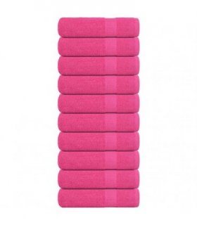 vidaXL Bath Towels "FROGN" 10 pcs Pink 100x150 cm 360 gsm — Size: 100 x 150 cm