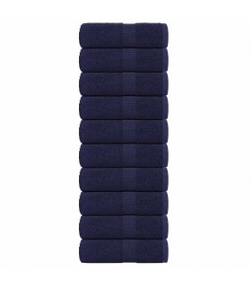 vidaXL Wash Towels "FROGN" 10 pcs Navy Blue 30x30 cm 360 gsm — Size: 30 x 30 cm