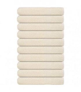 vidaXL Towels "FROGN" 10 pcs Cream 100x200 cm 360 gsm — Size: 100 x 200 cm