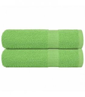 vidaXL Shower Towels "FROGN" 2 pcs Apple Green 70x140 cm 360 gsm — Size: 70 x 140 cm