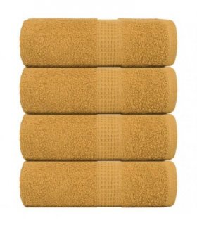 vidaXL Guest Towels "FROGN" 4 pcs Gold 30x50 cm 360 gsm — Size: 30 x 50 cm
