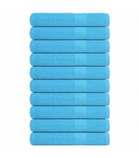 vidaXL Towels "FROGN" 10 pcs Turquoise 100x200 cm 360 gsm — Size: 100 x 200 cm