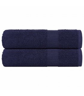 vidaXL Bath Towels "FROGN" 2 pcs Navy Blue 100x150 cm 360 gsm — Size: 100 x 150 cm